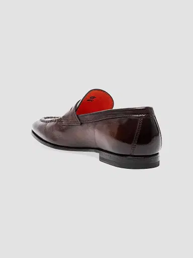 Santoni Men's Leather Penny Loafers | Thumbnail 3 Santoni Men's Leather Penny Loafers | Thumbnail 3