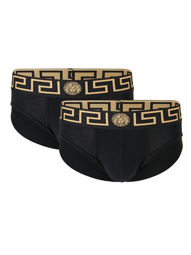 Men's Iconic 2-Pack Briefs - Black Gold Men's Iconic 2-Pack Briefs - Black Gold