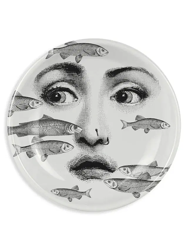 FORNASETTI Posacenere Rotondo Tema e Variazioni Ashtray