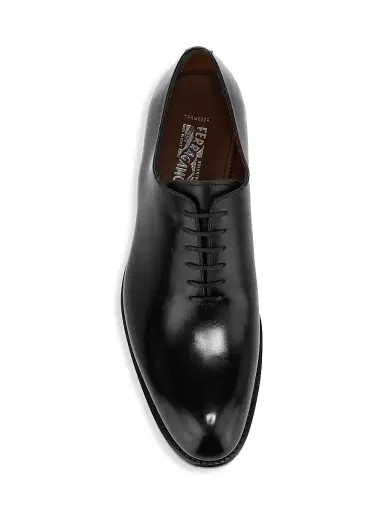Ferragamo Men's Angiolo Lace-Up Leather Dress Shoes - Nero - Size 13 | Thumbnail 5