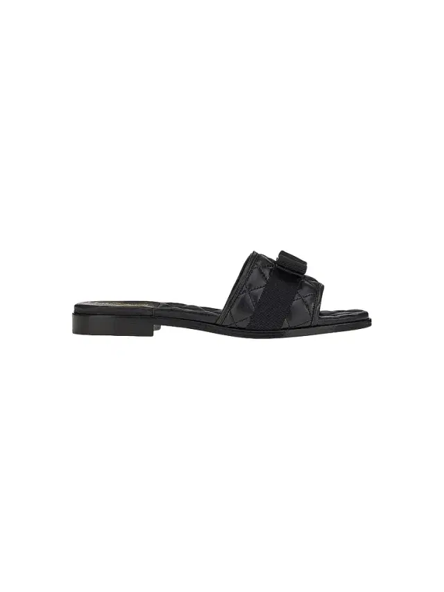 Women's Lovec Quilted Leather Logo Mules - Nero