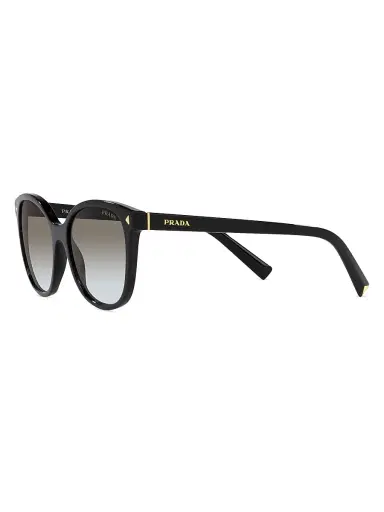 Prada Women's 53MM Round Sunglasses - Black | Thumbnail 4