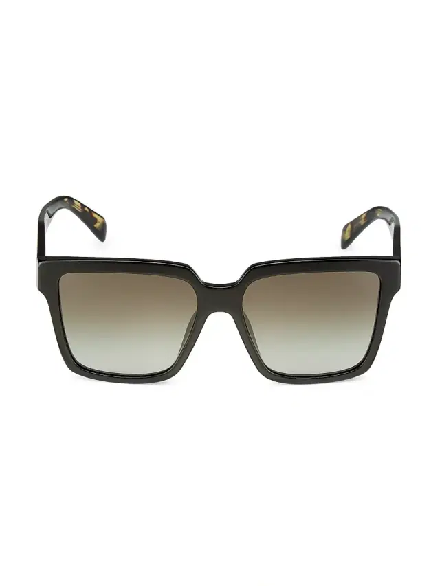 Prada Women's 56MM Square Sunglasses - Black Havana Gradient