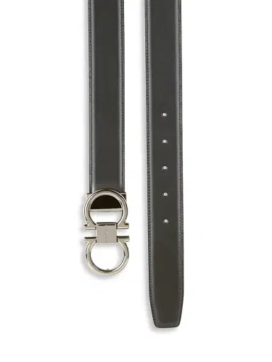 Ferragamo Men's Gancini Buckle Cut-to-Size Reversible Belt - Nero - Size 46 | Thumbnail 2 Ferragamo Men's Gancini Buckle Cut-to-Size Reversible Belt - Nero - Size 46 | Thumbnail 2