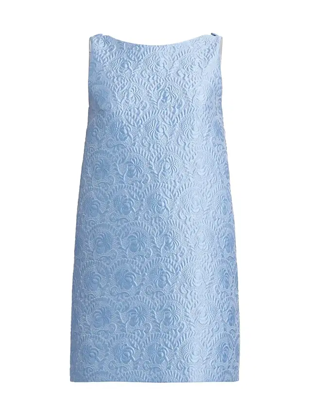 Dolce & Gabbana Women's Brocade Shift Minidress - Glicine Viola Chiari