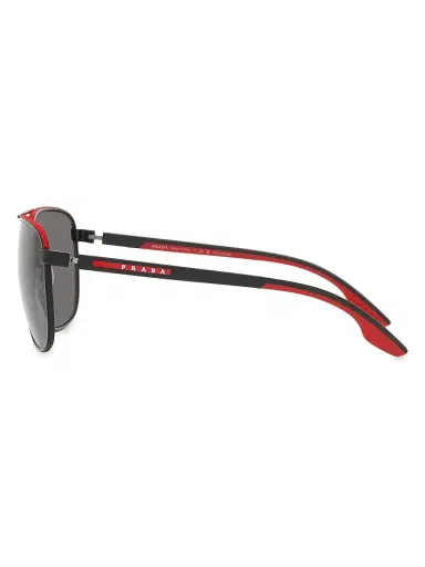 Prada Linea Rossa Men's 62MM Metal Pilot Sunglasses - Black Red | Thumbnail 3 Prada Linea Rossa Men's 62MM Metal Pilot Sunglasses - Black Red | Thumbnail 3