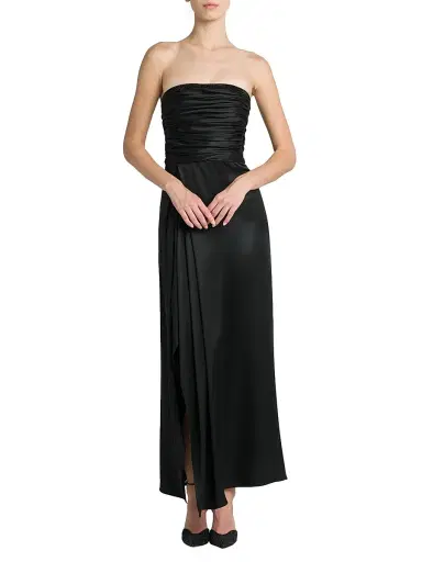 Giorgio Armani Women's Strapless Gathered Silk Gown - Printed | Thumbnail 3 Giorgio Armani Women's Strapless Gathered Silk Gown - Printed | Thumbnail 3