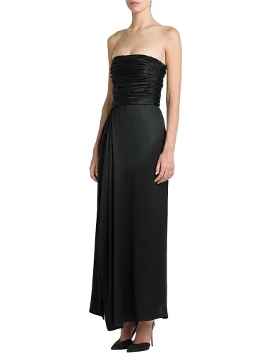 Giorgio Armani Women's Strapless Gathered Silk Gown - Printed | Thumbnail 4 Giorgio Armani Women's Strapless Gathered Silk Gown - Printed | Thumbnail 4