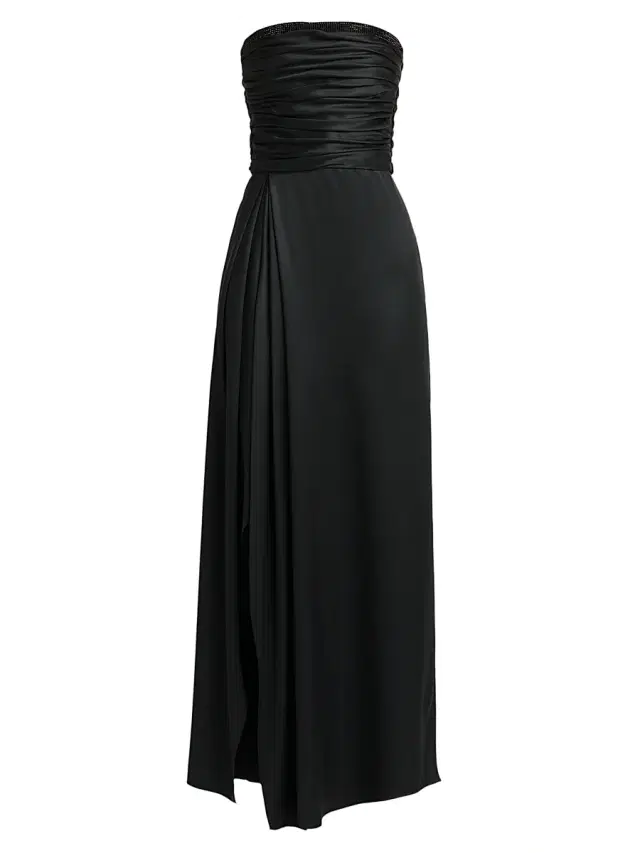 Giorgio Armani Women's Strapless Gathered Silk Gown - Printed