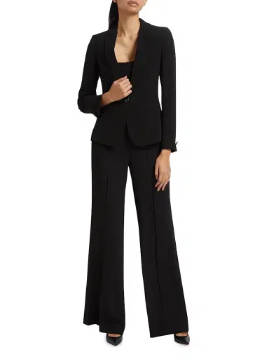 Giorgio Armani Women's Silk One-Button Blazer - Black - Size 14 | Thumbnail 2 Giorgio Armani Women's Silk One-Button Blazer - Black - Size 14 | Thumbnail 2