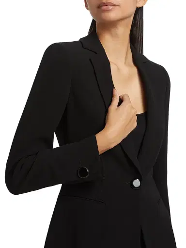 Giorgio Armani Women's Silk One-Button Blazer - Black - Size 14 | Thumbnail 6 Giorgio Armani Women's Silk One-Button Blazer - Black - Size 14 | Thumbnail 6