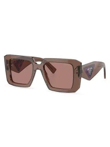 Prada Women's 51MM Square Sunglasses - Light Brown | Thumbnail 2