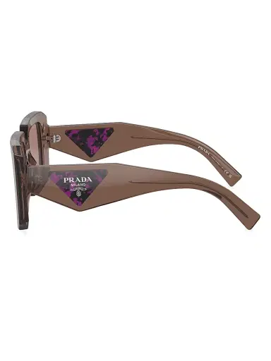 Prada Women's 51MM Square Sunglasses - Light Brown | Thumbnail 4