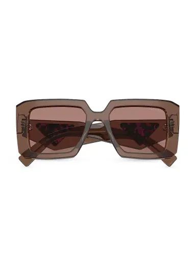Prada Women's 51MM Square Sunglasses - Light Brown | Thumbnail 6