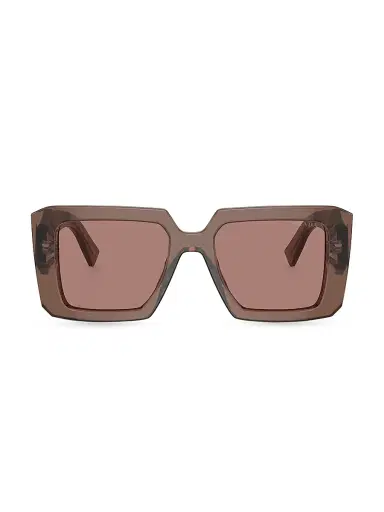 Prada Women's 51MM Square Sunglasses - Light Brown | Thumbnail 1