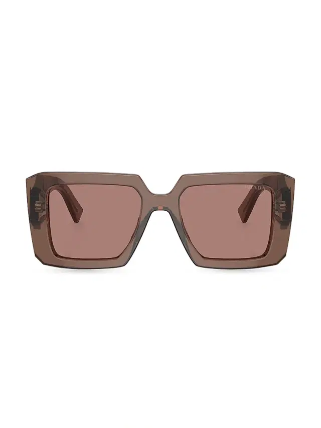 Prada Women's 51MM Square Sunglasses - Light Brown