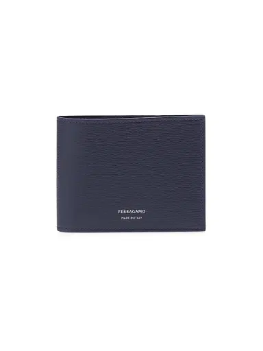 Ferragamo Men's Florence Leather Card Holder - Midnight Nero | Thumbnail 1 Ferragamo Men's Florence Leather Card Holder - Midnight Nero | Thumbnail 1