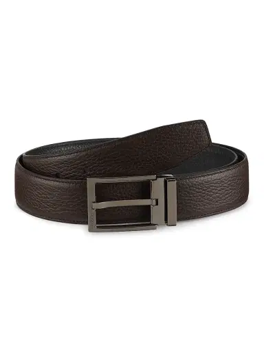 Ferragamo Men's Double Adjustable Cut-to-Size Leather Belt - Brown - Size 46 | Thumbnail 1