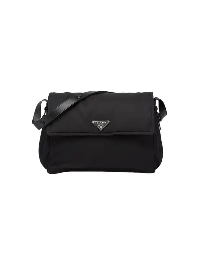 Women's Re-Nylon  Padded Crossbody Bag - Black