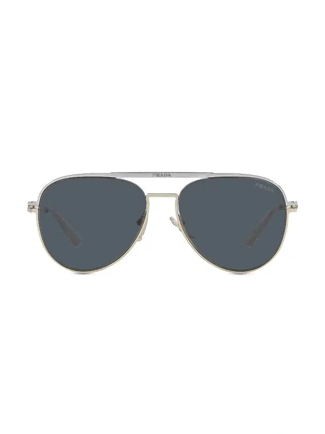 Men's 57MM Metal Pilot Sunglasses - Dark Grey