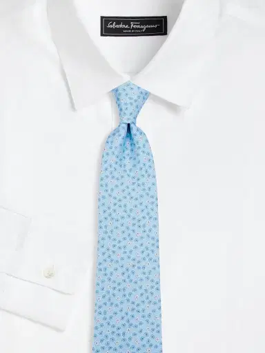Ferragamo Men's Vaniglia Silk Doughnut Tie | Thumbnail 2 Ferragamo Men's Vaniglia Silk Doughnut Tie | Thumbnail 2