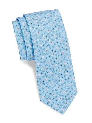 Ferragamo Men's Vaniglia Silk Doughnut Tie | Thumbnail 1 Ferragamo Men's Vaniglia Silk Doughnut Tie | Thumbnail 1