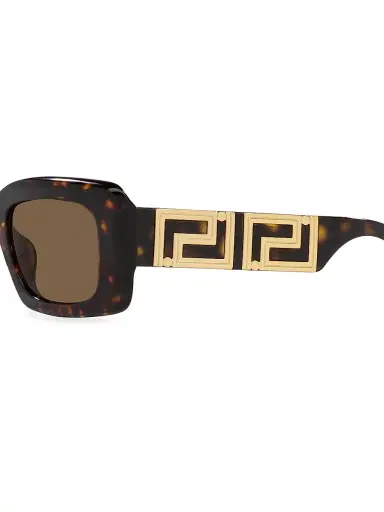 Versace Women's 54MM Rectangular Sunglasses - Havana | Thumbnail 3 Versace Women's 54MM Rectangular Sunglasses - Havana | Thumbnail 3