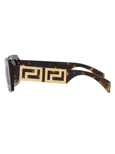 Versace Women's 54MM Rectangular Sunglasses - Havana | Thumbnail 4 Versace Women's 54MM Rectangular Sunglasses - Havana | Thumbnail 4