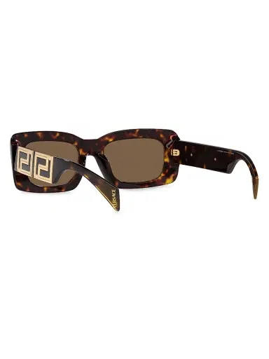 Versace Women's 54MM Rectangular Sunglasses - Havana | Thumbnail 5 Versace Women's 54MM Rectangular Sunglasses - Havana | Thumbnail 5