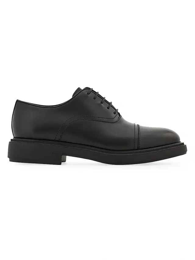 Men's Camden Leather Lace-Up Shoes - Nero