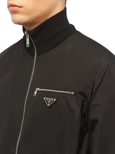 Prada Men's Reversible Wool And Nylon Jacket - Black - Size 34 | Thumbnail 5 Prada Men's Reversible Wool And Nylon Jacket - Black - Size 34 | Thumbnail 5