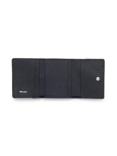 Prada Women's  Saffiano Leather Wallet - Black | Thumbnail 4