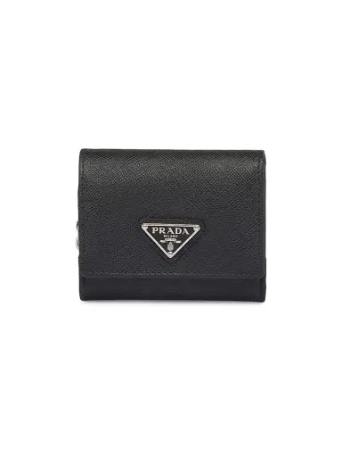 Prada Women's  Saffiano Leather Wallet - Black | Thumbnail 1