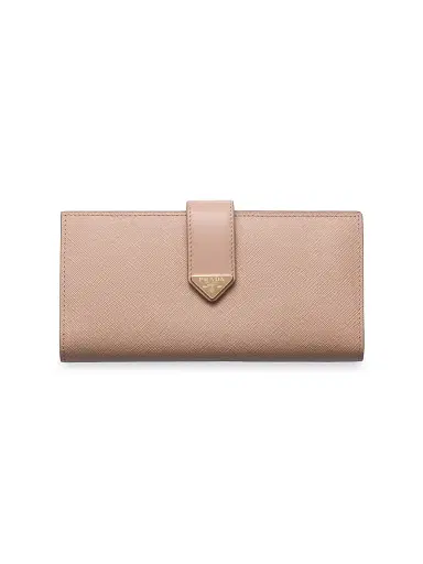 Prada Women's Large Saffiano and Leather Wallet | Thumbnail 1 Prada Women's Large Saffiano and Leather Wallet | Thumbnail 1