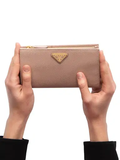 Prada Women's Large Saffiano Leather Wallet - Beige | Thumbnail 6