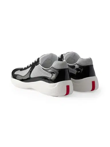 Prada Men's Patent Leather and Technical Fabric America's Cup Sneakers - Black Multi - Size 6.5 | Thumbnail 3 Prada Men's Patent Leather and Technical Fabric America's Cup Sneakers - Black Multi - Size 6.5 | Thumbnail 3