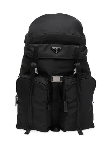 Prada Men's Re-nylon And Saffiano Leather Backpack - Black - Size 0 | Thumbnail 1 Prada Men's Re-nylon And Saffiano Leather Backpack - Black - Size 0 | Thumbnail 1