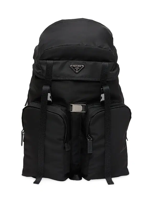 Prada Men's Re-nylon And Saffiano Leather Backpack - Black 0