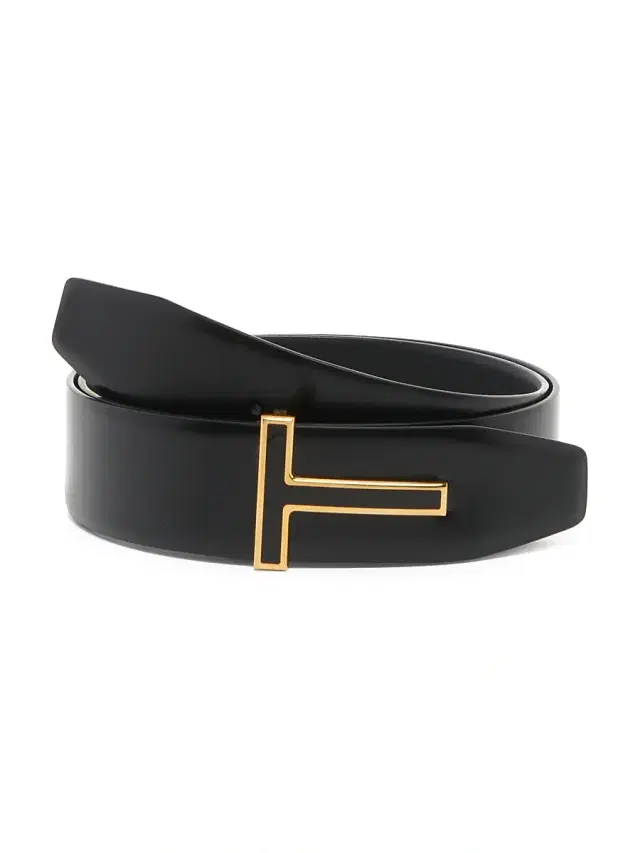 TOM FORD Men's Reversible Leather Belt - Black