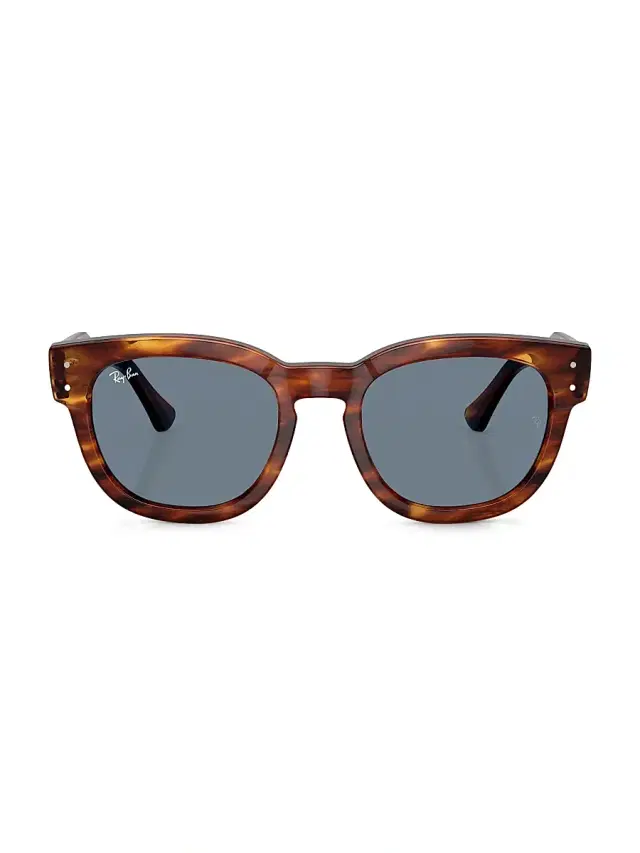 Women's RB0298 Mega Hawkeye 53MM Square Sunglasses - Striped Havana