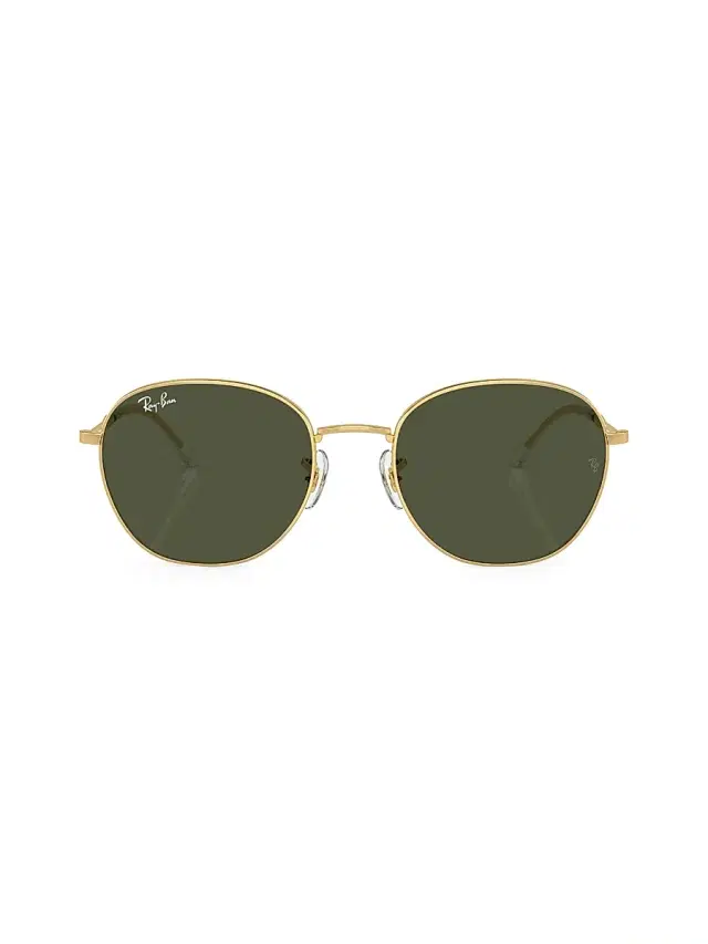 Ray-Ban Women's RB3809 55MM Round Sunglasses - Gold Flash Green