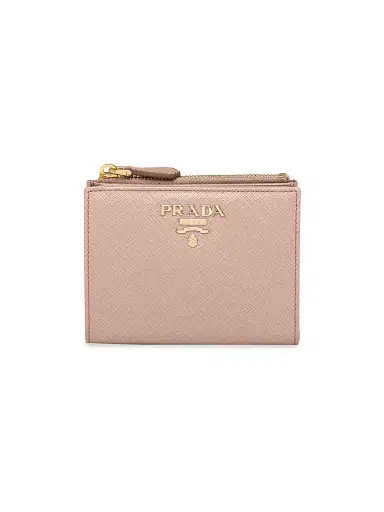 Prada Women's Saffiano Leather Wallet - Pink | Thumbnail 1 Prada Women's Saffiano Leather Wallet - Pink | Thumbnail 1