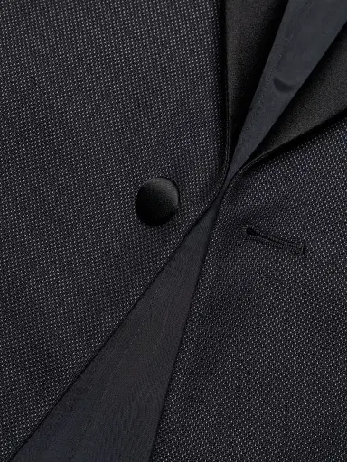 Emporio Armani Men's Textured Wool-Silk Tuxedo - Grey | Thumbnail 7