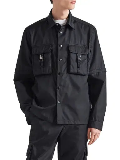 Prada Men's Re-Nylon Shirt - Black | Thumbnail 2