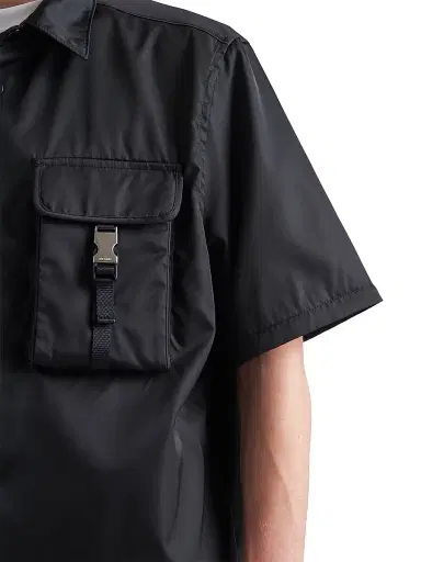 Prada Men's Re-Nylon Shirt - Black | Thumbnail 4