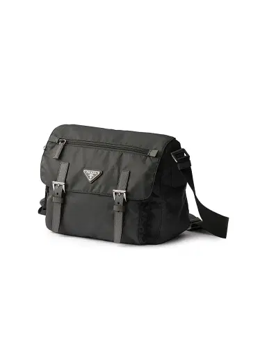 Prada Women's Re-Nylon Shoulder Bag - Dark Grey | Thumbnail 2 Prada Women's Re-Nylon Shoulder Bag - Dark Grey | Thumbnail 2