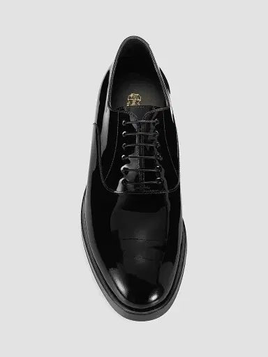 Brunello Cucinelli Men's Patent Leather Tuxedo Shoes | Thumbnail 5 Brunello Cucinelli Men's Patent Leather Tuxedo Shoes | Thumbnail 5