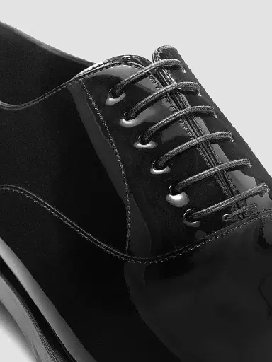 Brunello Cucinelli Men's Patent Leather Tuxedo Shoes | Thumbnail 6 Brunello Cucinelli Men's Patent Leather Tuxedo Shoes | Thumbnail 6