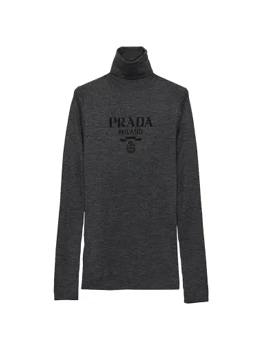 Prada Women's Superfine Wool Turtleneck Sweater | Thumbnail 1 Prada Women's Superfine Wool Turtleneck Sweater | Thumbnail 1