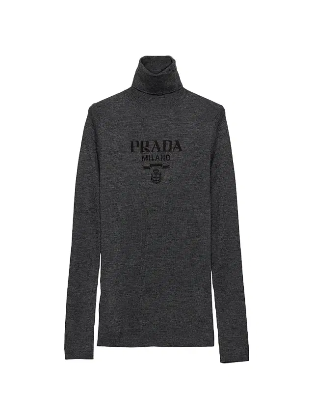 Prada Women's Superfine Wool Turtleneck Sweater - Grey